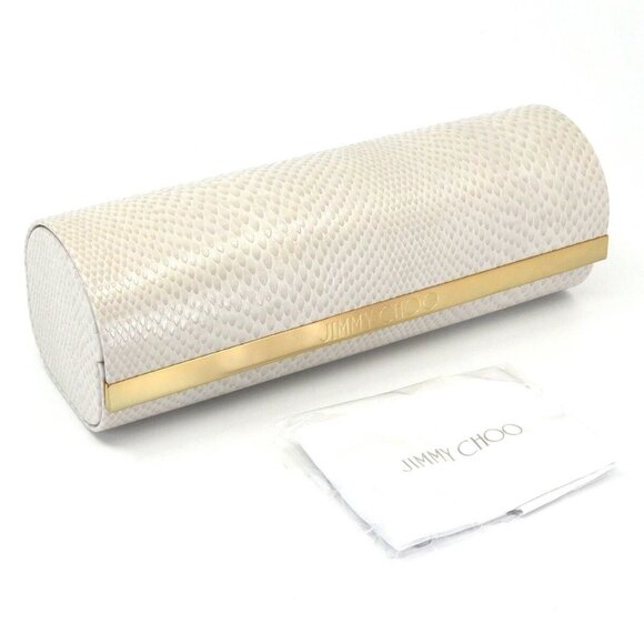 NEW JIMMY CHOO ROUND GOLD PINK CLEAR EYEGLASSES WOMEN JC230 0EYR 00 EYEWEAR - Picture 3 of 3